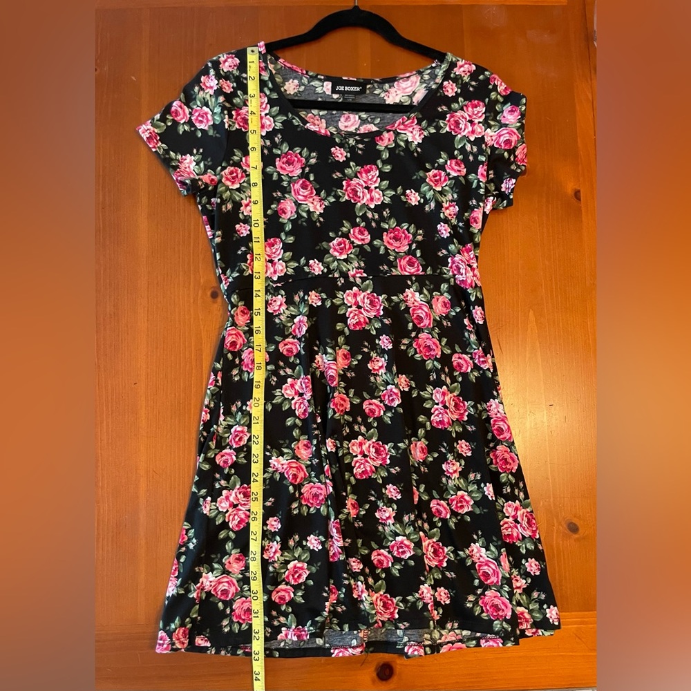 Joe Boxer Juniors Floral Skater Dress Size Large Pink Flowers - Picture 7 of 7